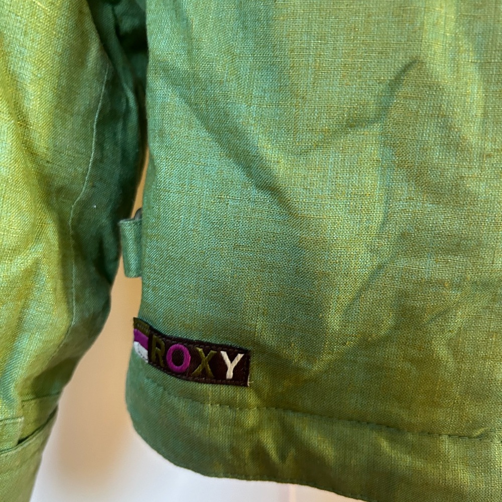 Roxy Green Snowboard Jacket Medium - image 8